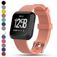 Ysang for Fitbit Versa Strap, Classic Adjustable Replacement Soft Silicone Sport Wristband Strap for Fitbit Versa Smartwatch, Large/Small