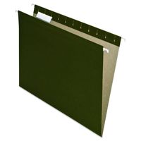 Earthwise by Pendaflex 100% Recycled Hanging Folders, Letter Size, 1/5 Cut, Standard Green, 25 per Box (74517)