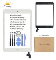 White iPad Mini Model A1432 A1454 A1455 A1489 A1490 Glass Replacement Digitizer Replacement Screen Replacement Full Digitizer Glass Assembly Kits Includes Adhesive Stickers and Professional Tools