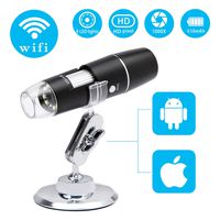 Beslands WiFi Digital Microscope Wireless 50X to 1000X Zoom Magnification Mini Handheld Endoscope Inspection HD Camera 8 LED Light, Compatible with iPhone iPad Android Smartphone Mac Windows