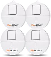 Window Alarm 4 Packs - Loud 120dB Alarm and Vibration Sensors Compatible with Virtually Any Window - Glass Break Security Alarm Sensor- Low Battery LED Indicator