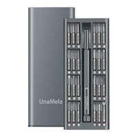 25 in 1 S2 Steel Repair Tool Kit, Premium Precision Screwdriver Set, with Magnetic Bit and Aluminum Alloy Case, Suitable for Cell Phones, iPhone, Ipad, Tablet, Laptop, MacBook, PC and Computer Repair