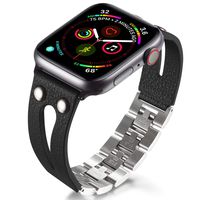 Handmade Craft Band Compatible with Fitbit Versa 2/Lite/1, Simple Bracelet Braided Leather for Fitbit Versa 2 Bands, Stainless Steel Qucik Release Adjustable Size, Handmade Replacement Women