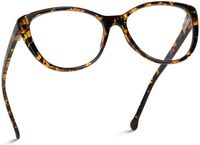 Classic Elegant Women Cat Eye Style Blue Light Blocking Lens Protective Computer Glasses (Tortoise Frame, 60)