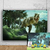 OFILA Dinosaur Backdrop 7x5ft Jurassic Period Photography Background Children Boys Birthday Party Decoration Boys Baby Shower Shoots Jurassic World Party Decoration School Events Kids Photobooth Props