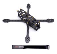 FPVKing Johnny 220mm FPV Racing Drone Frame 5 inch Carbon Fiber Quadcopter Frame Kit 5mm Arms and LiPo Battery Strap