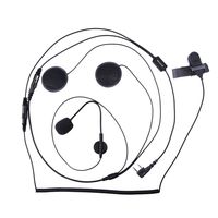 NKTECH 2-Pin K-Type Air Tube Earpiece Headset PTT MIC for BaoFeng UV-5R V2+ PRO DM-5R UV-5RE Plus UV-5RA UV-82 GT-5 GT-3 Wouxun TYT HYT Kenwood Two Way Radio (Motorcycle Bike Helmet Earpiece-H3)