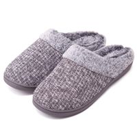 CCOOfhhc Womens Winter Memory Foam Slippers Wool-Like Blend Micro Suede House Shoes with Anti-Slip Indoor Outdoor for Mens White
