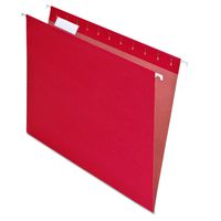 Pendaflex PFX74511 Earthwise by 100% Recycled Hanging Folders, Letter Size, 1/5 Cut, Red, 25 per Box