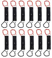 WAYLLSHINE® 12 Pcs/1 Dozen 1 x 1.5V AA Battery Spring Clip Black Plastic 1 x 1.5V AA Battery Case Holder Box Black Red Wire Leads