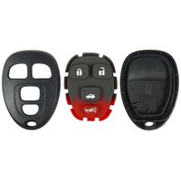 qualitykeylessplus Replacement Remote Control 4 Button Case and Pad for GM FCC ID KOBGT04A