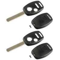 Key Fob Keyless Entry Remote Shell Case & Pad fits Honda 2007-2008 Fit / 2005-2010 Odyssey / 2005-2008 Pilot / 2006-2014 Ridgeline, Set of 2
