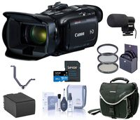 Canon VIXIA HF G21 Full HD Camcorder, 2.9 MP, 20x Optical Zoom, Kit | Slinger Camera Bag + Mic + Extra Battery + 58mm Filter Kit + 64GB microSD Card + ProOptic Cleaning Kit + Triple Shoe V-Bracket