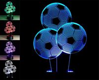 W-ONLY YOU-J Creative Gifts Night Light 3 Soccer 3D Lamp USB Light Abstract Colorful 3D Lamp USB Visual Light?Control /Touch?