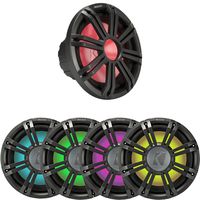 KICKER 45KM104 10" Weather-Proof Subwoofer 45KMG10C 10" LED Grille (Charcoal)