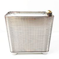 INTBUYING 20-100 Plate Water to Water Brazed Plate Heat Exchanger 1/2''~1''MPT Ports (60-plate)