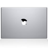The Decal Guru 2052-MAC-11A-BLA Mohawk Punk Rocker Decal Vinyl Sticker, Black, 11" MacBook Air