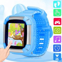 Smart Watch for Kids Game Smartwatch with Camera Recorder Touch Screen Electronic Learning Timer Alarm Clock Outdoor Digital Wrist Watch Bracelet for Child Boys Girls Holiday Birthday Gifts (Blue)