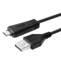 Insten USB Cable with Ferrite Compatible with Sony VMC-MD3, Black