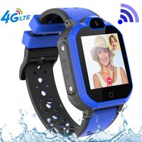 4G GPS Kids Smartwatch Phone - Boys Girls Waterproof Watch with GPS Locator 2 Way Call Camera Voice & Video Chat SOS Alarm Pedometer WiFi Wrist Watch Birthday Back to School Gifts for Students,4G Blue