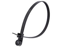 16 Inch Black Heavy Duty Mount Head Cable Tie - 100 Pack