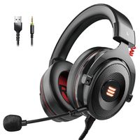 EKSA E900 Gaming Headset-Xbox One Headset with 7.1 Surround Sound, PS4 Headset Noise Cancelling Over Ear Headphones with Mic&LED Light, Compatible with PC, PS4, Xbox One Controller, Nintendo Switch