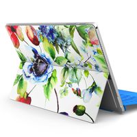 igsticker Ultra Thin Premium Protective Back Stickers Skins Universal Tablet Decal Cover for Microsoft Surface Pro 4/ Pro 2017/ Pro 6(2018) 011877 Flower Handle　Flour　Fashionable