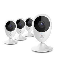 EZVIZ Mini O 720p HD Wi-Fi Home Video Monitoring Security Camera, Works with Alexa - Four Pack