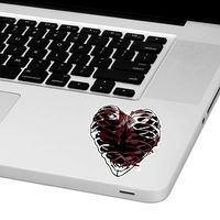 Ribcage Heart Laptop Trackpad Sticker 3" Tall x 2.5" Wide