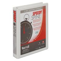 Samsill 1-Inch Speedy Spine Round Ring View Binder, White (18137C)