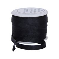Threadart 100% Pure Silk Ribbon - 4mm Black - No. 002-3 Sizes - 50 Colors