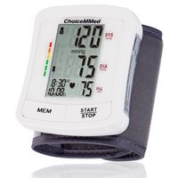 CHOICEMMED Wrist Blood Pressure Monitor - BP Cuff Meter with Display - Blood Pressure Machine up 5.3"-8.5" Wrists - Blood Pressure Tester Kit with Case - Blood Pressure Gauge with Memory
