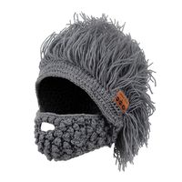 Cap Bluetooth Hat Music Beanie Barbarian with Beard Whiskers Party Costume Ball Winter Daily Use