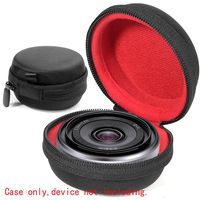 WGear Semi-Hard Lense Case for DSLR Camera Lens (Canon, Nikon, Sony, Pentax, Olympus, Panasonic,etc), Medium Size with Carabiner, lens cleaning wipe (Black Medium) (Black X-Small)