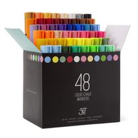 JumpOff Jo - 48 Pack Liquid Chalk Markers - Neon, Metallic, and White Included