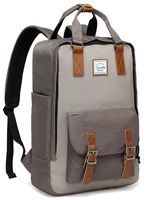 School Backpack for Men and Women,VASCHY Unisex Vintage Water Resistant Casual Daypack Rucksack Bookbag for College Fits 15inch Laptop Backpack Gray