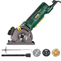 Circular Saw with Laser, TECCPO 4.0A 3-1/3" Compact Circular Saw, 3500 RPM Fine Copper Motor, Scale Ruler, 3 Blades for Wood, Tile, Soft Metal and Plastic Cuts - TAPS22P