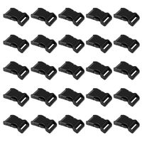 LIHAO 120 PCS 3/8" Black Plastic Side Release Buckle for Paracord Bracelets