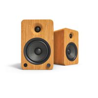 Kanto YU6 Powered Bookshelf Speakers with Bluetooth and Phono Preamp, Bamboo