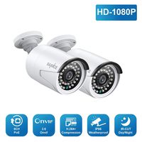 SANNCE PoE Securtiy Camera 2MP Video Surveillance, Audio Recording,Smart IR 100ft Night Vision Motion Detection,True Metal IP66 Wheatherproof Indoor Outdoor CCTV Camera,H.264+ (Power Over Ethernet)