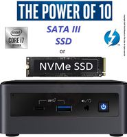 Intel NUC NUC10i7FNH1 Mini PC/HTPC, Six-Core i7- Up to 4.7GHz, DDR4 RAM WiFi, BT 5.0 Thunderbolt 3, 4K Support, Triple Monitor Capable (32GB RAM + 1TB Intel 660p NVMe M.2 SSD)