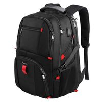 Travel Laptop Backpack, Extra Large College School Backpack for Mens and Women with USB Charging Port,TSA Friendly Water Resistant Big Business Computer Backpack Bag Fit 17 Inch Laptops Notebook,Black