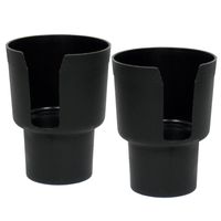 Gadjit Cup Keeper Adapter (Black, 2 Pack) Expands Car Cup Holder ½" to Hold Mugs, Convenience Store Cups, Water + Soda Bottles with Diameters from 3" to 3.5" and Up to 8-9" High