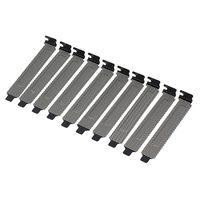 BQLZR Black PVC PCI Slot Cover Dust Filter Blanking Plate 12.2CM Length for PC Desktop Computer Pack of 10