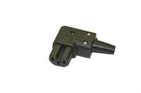 Interpower 83012720 IEC 60320 C15 Angled Hot Rewireable Connector, IEC 60320 C15 Socket Type, Black, 10A/15A Rating, 250VAC Rating