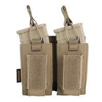 EXCELLENT ELITE SPANKER Open-Top Single/Double/Triple Mag Pouch for M4 M14 M16 AK AR Elastic Kangaroo Rifle Magazines and Pistol Mag Pouch(Coyote Brown)
