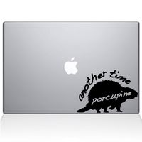 The Decal Guru 1005-MAC-12M-BLA Another Time Porcupine Vinyl Sticker, 12" Macbook, Black
