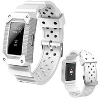 Lwsengme Bands Compatible with Fitbit Charge 2, X4-TECH Classic Fitness Replacement Accessories Wrist Band Compatible with 2016 Fitbit Charge 2 HR (New-White)