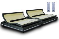 DynastyMattress DM9000s Split Calking Adjustable Bed Base Frame, Top of The Line Quality, (Independent Head Tilt & Lumbar Support) Quad Massage, Bluetooth, Audio Music
