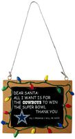 Dallas Cowboys Resin Chalkboard Sign Ornament